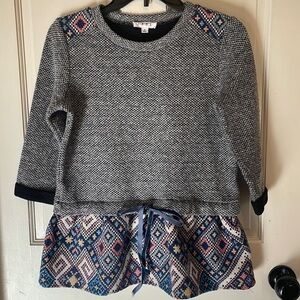 Anthropologie THML  Aztec Style Small Knitted Women Top Pullover Crew Sweater